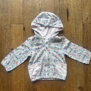 Girls Kingkow Floral Full Zip Hoodie (2T)